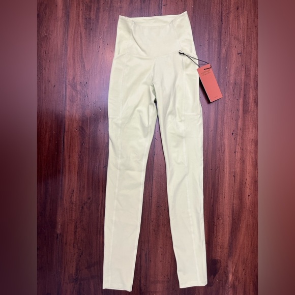 Girlfriend Collective Size XXS Green Leggings Spring Juniors Tween Activewear - Picture 10 of 11